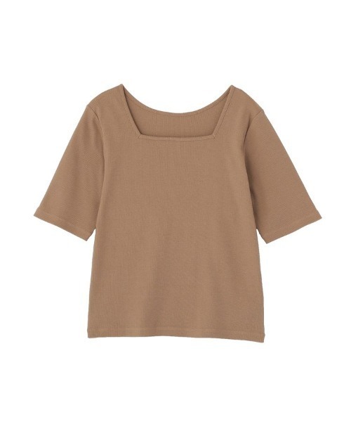 AMERICAN HOLIC(アメリカンホリック)の「【接触冷感・UVカット】スクエアネック5分袖プルオーバー(Tシャツ/カットソー・レディース・チャコールグレー/オフホワイト/モカ/ホワイト系その他・M/L)」の15枚目の写真
