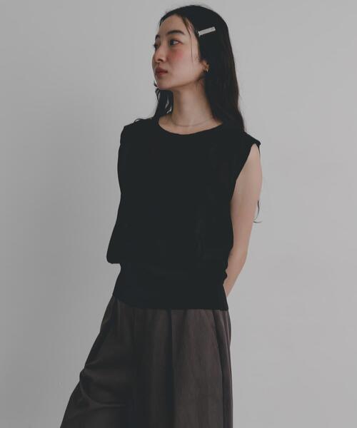 SENSE OF PLACE by URBAN RESEARCH（センスオブプレイスバイアーバンリサーチ）の「『洗濯可』シルクミックスショルダータックセーター（ニット/セーター・レディース・レッド/ブラック/アイボリー・ONE）」の14枚目の写真