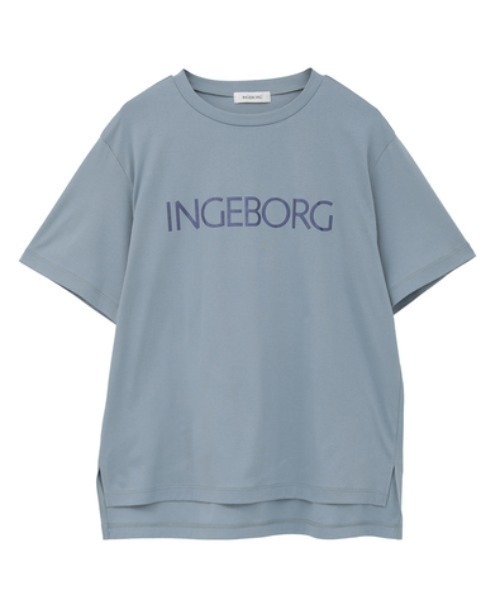 INGEBORG（インゲボルグ）の「ブランドロゴTシャツ（Tシャツ/カットソー・レディース・ホワイト/ブラック/ピンク/サックスブルー/グレイッシュベージュ・FREE）」の4枚目の写真