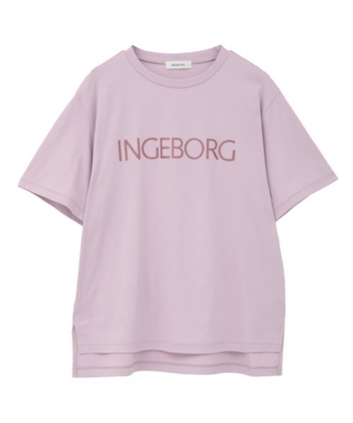 INGEBORG（インゲボルグ）の「ブランドロゴTシャツ（Tシャツ/カットソー・レディース・ホワイト/ブラック/ピンク/サックスブルー/グレイッシュベージュ・FREE）」の5枚目の写真