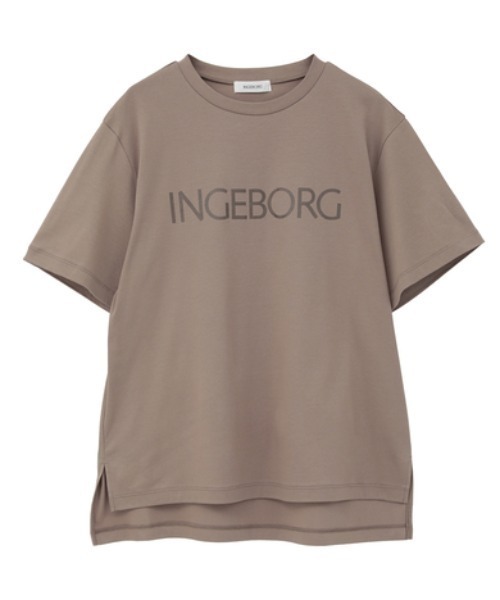 INGEBORG（インゲボルグ）の「ブランドロゴTシャツ（Tシャツ/カットソー・レディース・ホワイト/ブラック/ピンク/サックスブルー/グレイッシュベージュ・FREE）」の3枚目の写真