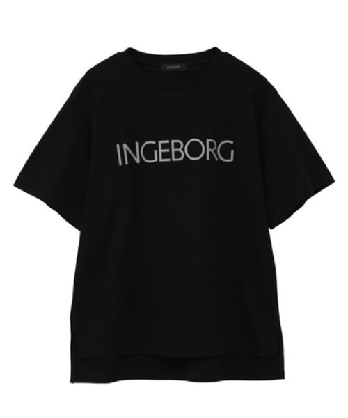 INGEBORG（インゲボルグ）の「ブランドロゴTシャツ（Tシャツ/カットソー・レディース・ホワイト/ブラック/ピンク/サックスブルー/グレイッシュベージュ・FREE）」の2枚目の写真