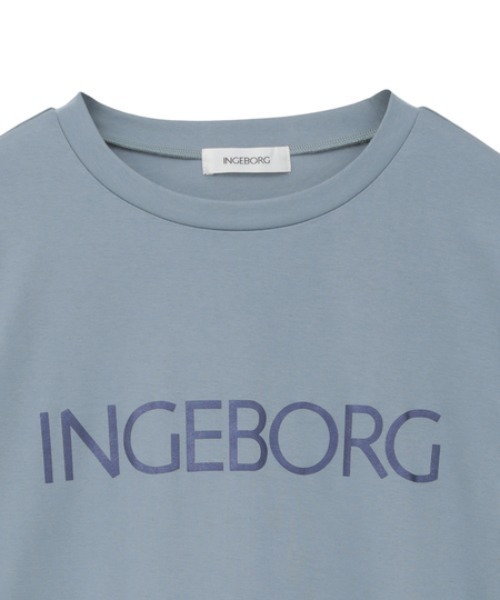 INGEBORG（インゲボルグ）の「ブランドロゴTシャツ（Tシャツ/カットソー・レディース・ホワイト/ブラック/ピンク/サックスブルー/グレイッシュベージュ・FREE）」の7枚目の写真