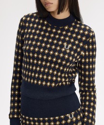 【先行予約受付中】Boucle Jacquard Knitted Top/ブークレジャガードニットトップ