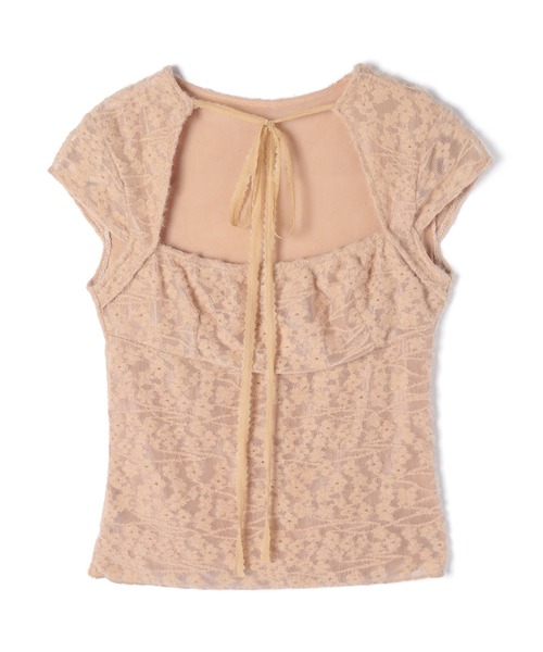 M DOLLY（エムドリー）の「Flower lace evelyn ribbon tops / フラワーレースエヴリンリボントップス（その他トップス・レディース・ベージュ/アイボリー・FREE）」の12枚目の写真