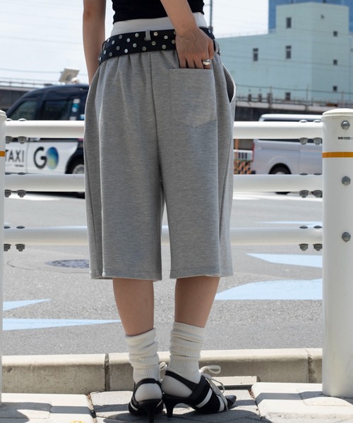 WEGO(ウィゴー)の「WEGO/【26年春夏新作】タックスウェットハーフパンツ(スウェットパンツ・レディース・杢グレー/ブラック・FREE)」の21枚目の写真