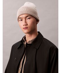Calvin Klein | ニット帽 - パッチリブニットキャップ(ニットキャップ/ビーニー)