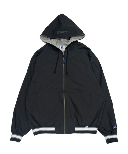 Russell Athletic(ラッセルアスレティック)の「RUSSELL ATHLETIC / ラッセルアスレティック Reversible Zip Hoodie Jacket リバーシブル ジップ フーディー ジャケット 2way ライトアウター フルジップパーカー フード メンズ レディース 2026年 秋 秋服 冬 冬服(パーカー・メンズ・ブラック/ブラウン・L/XL/M)」の1枚目の写真