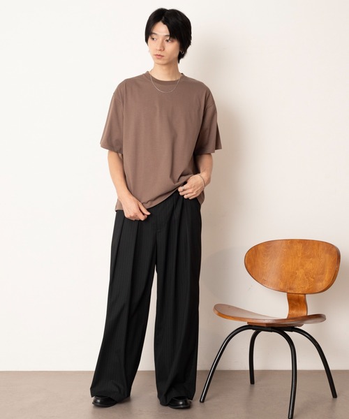 LUCY(ルーシー)の「LUCY/マルチファンクッションルーズT(Tシャツ/カットソー・メンズ・オフホワイト/ブラウン/ブラック・MEDIUM/LARGE)」の10枚目の写真