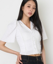 RAY CASSIN | 【マルチウェイ】Vネックパワショルカーディガン / Tシャツ(Tシャツ/カットソー)