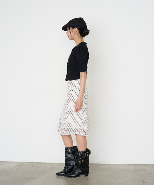 RAY CASSIN(レイカズン)の「【マルチウェイ】Vネックパワショルカーディガン / Tシャツ(Tシャツ/カットソー・レディース・ブラック/グレー/ホワイト・S)」の16枚目の写真