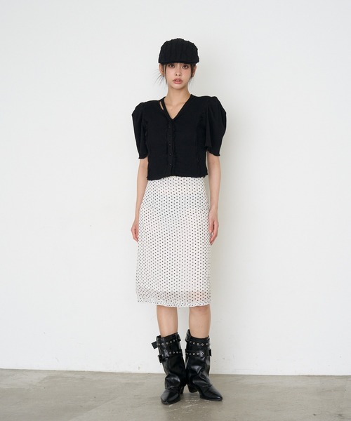 RAY CASSIN(レイカズン)の「【マルチウェイ】Vネックパワショルカーディガン / Tシャツ(Tシャツ/カットソー・レディース・ブラック/グレー/ホワイト・S)」の15枚目の写真