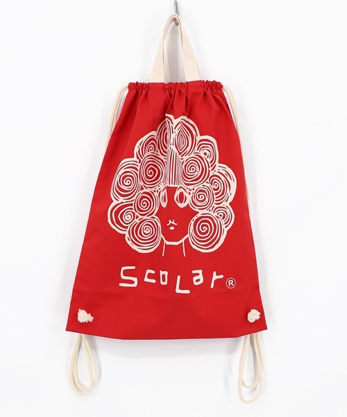 ScoLar(スカラー)の「662446:スカラーちゃん ナップサック(バックパック/リュック・レディース・ブラック/グリーン/レッド/アイボリー/パープル・FREE)」の5枚目の写真