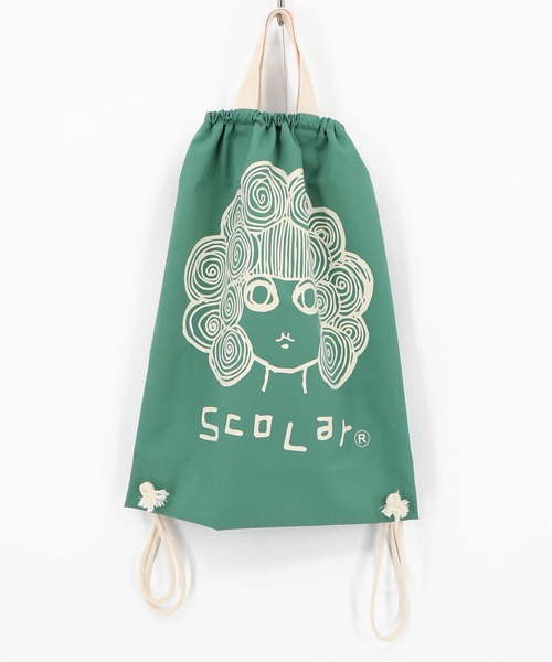 ScoLar(スカラー)の「662446:スカラーちゃん ナップサック(バックパック/リュック・レディース・ブラック/グリーン/レッド/アイボリー/パープル・FREE)」の4枚目の写真