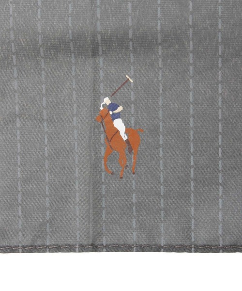 POLO RALPH LAUREN(ポロ ラルフ ローレン)の「長傘 雨傘 大きめ ”ストライプ ポニー 65cm”(長傘・メンズ・ダークブルー/ダークグレー/ブラック・FREE)」の4枚目の写真