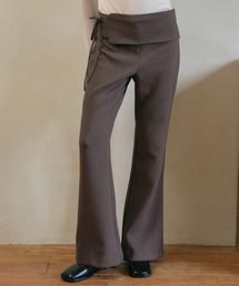 Waist wrap slim boots cut pants_Brown(O25-PT10)