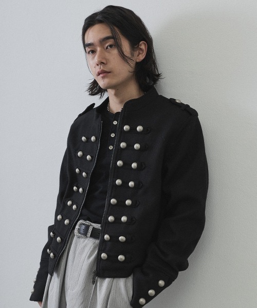 Shoowtime（ショウタイム）の「Cropped Napoleon Jacket / ショート丈ナポレオンジャケット（その他アウター・メンズ・ブラック/グレー・LARGE/X-LARGE/MEDIUM）」の10枚目の写真