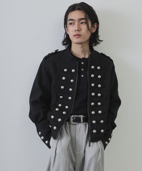 Shoowtime（ショウタイム）の「Cropped Napoleon Jacket / ショート丈ナポレオンジャケット（その他アウター・メンズ・ブラック/グレー・LARGE/X-LARGE/MEDIUM）」の11枚目の写真