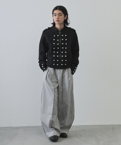 Shoowtime（ショウタイム）の「Cropped Napoleon Jacket / ショート丈ナポレオンジャケット（その他アウター・メンズ・ブラック/グレー・LARGE/X-LARGE/MEDIUM）」の6枚目の写真