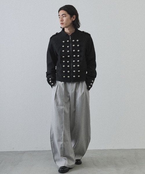 Shoowtime（ショウタイム）の「Cropped Napoleon Jacket / ショート丈ナポレオンジャケット（その他アウター・メンズ・ブラック/グレー・LARGE/X-LARGE/MEDIUM）」の7枚目の写真