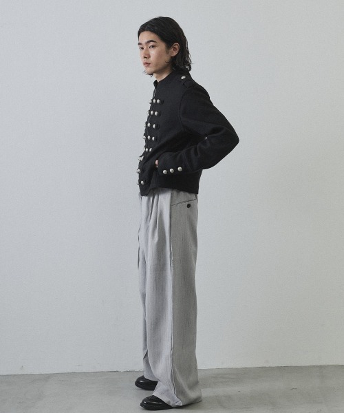 Shoowtime（ショウタイム）の「Cropped Napoleon Jacket / ショート丈ナポレオンジャケット（その他アウター・メンズ・ブラック/グレー・LARGE/X-LARGE/MEDIUM）」の8枚目の写真
