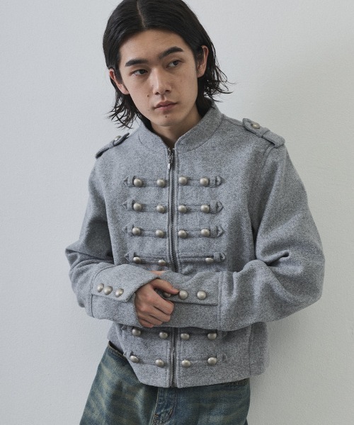 Shoowtime（ショウタイム）の「Cropped Napoleon Jacket / ショート丈ナポレオンジャケット（その他アウター・メンズ・ブラック/グレー・LARGE/X-LARGE/MEDIUM）」の4枚目の写真