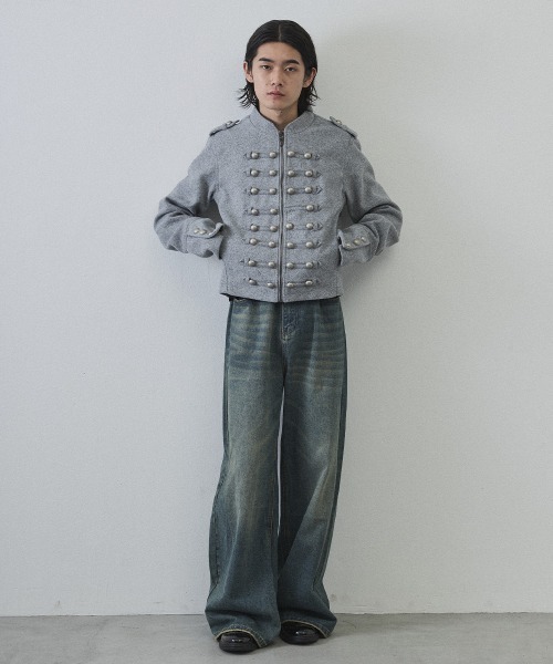 Shoowtime（ショウタイム）の「Cropped Napoleon Jacket / ショート丈ナポレオンジャケット（その他アウター・メンズ・ブラック/グレー・LARGE/X-LARGE/MEDIUM）」の12枚目の写真