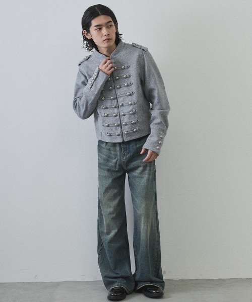 Shoowtime（ショウタイム）の「Cropped Napoleon Jacket / ショート丈ナポレオンジャケット（その他アウター・メンズ・ブラック/グレー・LARGE/X-LARGE/MEDIUM）」の15枚目の写真