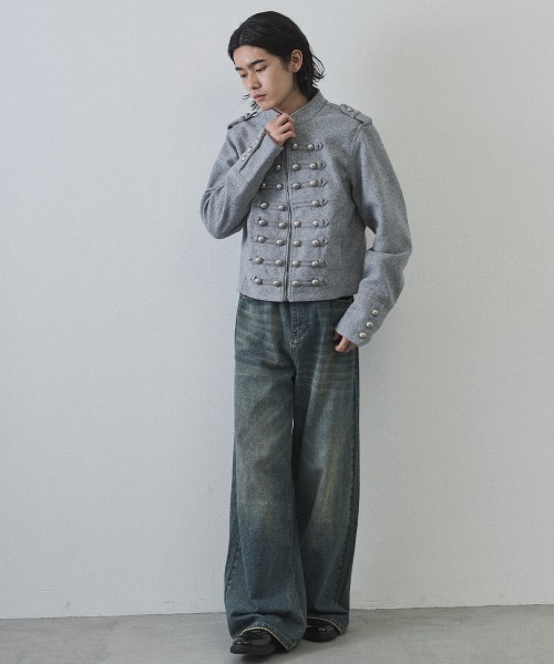 Shoowtime（ショウタイム）の「Cropped Napoleon Jacket / ショート丈ナポレオンジャケット（その他アウター・メンズ・ブラック/グレー・LARGE/X-LARGE/MEDIUM）」の16枚目の写真