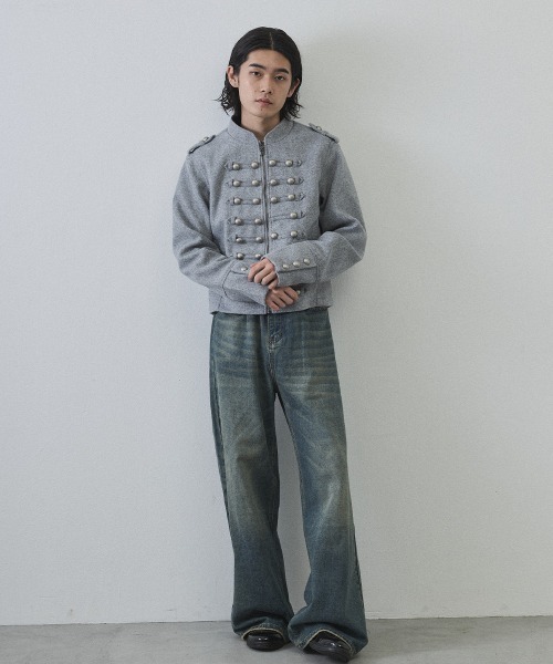 Shoowtime（ショウタイム）の「Cropped Napoleon Jacket / ショート丈ナポレオンジャケット（その他アウター・メンズ・ブラック/グレー・LARGE/X-LARGE/MEDIUM）」の18枚目の写真