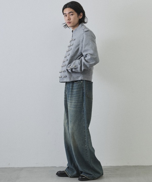 Shoowtime（ショウタイム）の「Cropped Napoleon Jacket / ショート丈ナポレオンジャケット（その他アウター・メンズ・ブラック/グレー・LARGE/X-LARGE/MEDIUM）」の19枚目の写真