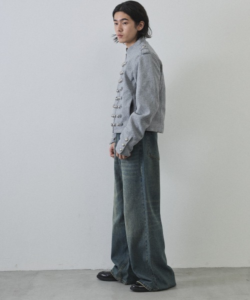 Shoowtime（ショウタイム）の「Cropped Napoleon Jacket / ショート丈ナポレオンジャケット（その他アウター・メンズ・ブラック/グレー・LARGE/X-LARGE/MEDIUM）」の20枚目の写真