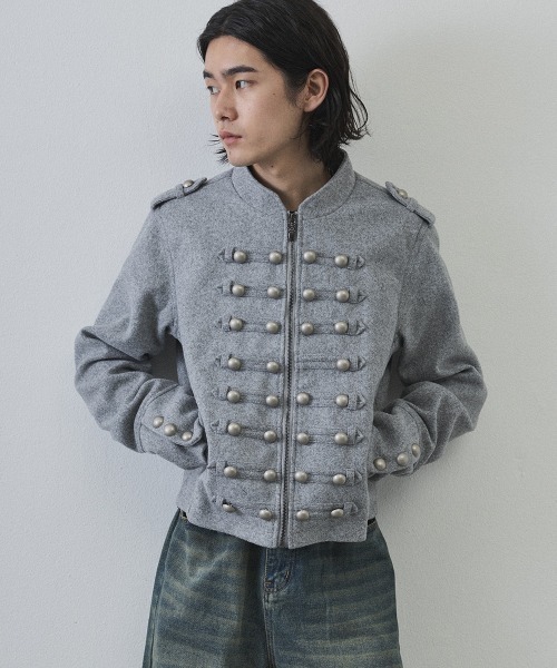 Shoowtime（ショウタイム）の「Cropped Napoleon Jacket / ショート丈ナポレオンジャケット（その他アウター・メンズ・ブラック/グレー・LARGE/X-LARGE/MEDIUM）」の22枚目の写真