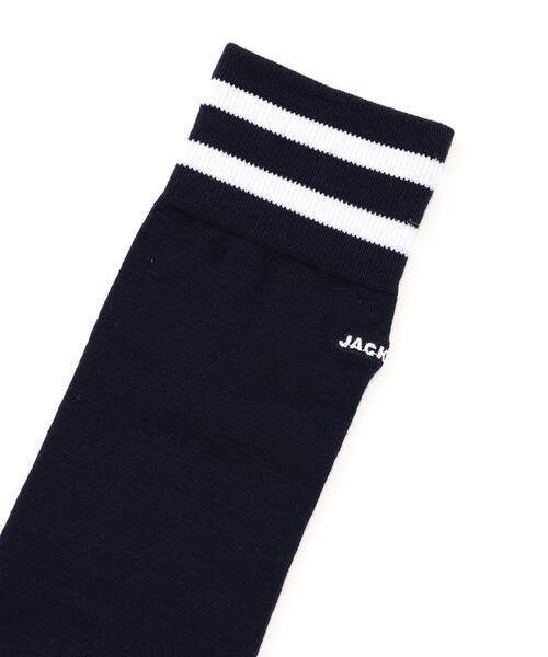 Jack Bunny!!（ジャックバニー）の「【Jack Bunny!!】晩夏用ハイソックス (LADIES)（ソックス/靴下・レディース・ホワイト/ネイビー・FREE）」の3枚目の写真