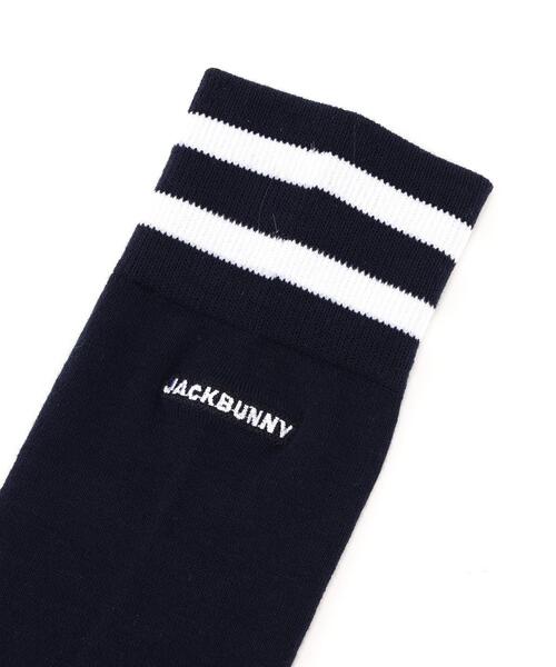 Jack Bunny!!（ジャックバニー）の「【Jack Bunny!!】晩夏用ハイソックス (LADIES)（ソックス/靴下・レディース・ホワイト/ネイビー・FREE）」の7枚目の写真