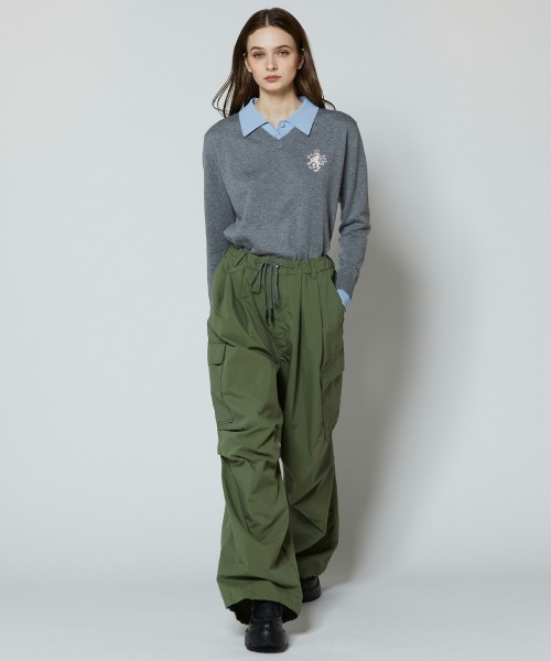 DOUBLE STANDARD CLOTHING(ダブルスタンダードクロージング)の「リップストップカーゴパンツ(カーゴパンツ・レディース・カーキ・36/38)」の14枚目の写真