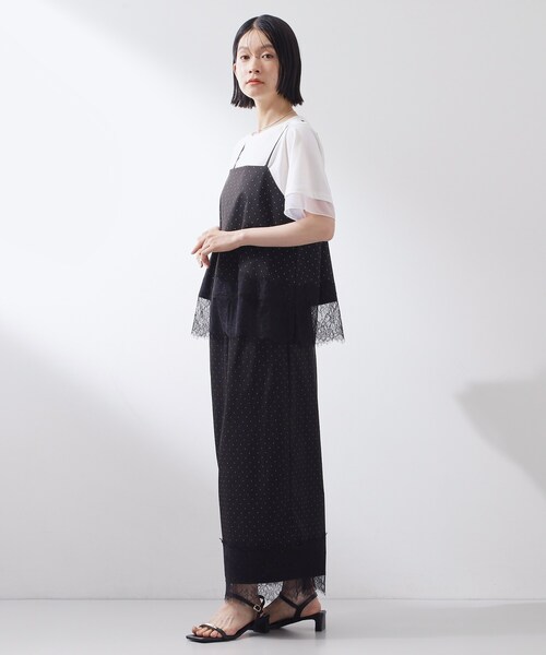 THE SHOP TK （ザ ショップ ティーケー ）の「【セットアップ可】ドット柄 裾レースナロースカート（スカート・レディース・アイボリー系/ブラック系・12/13）」の14枚目の写真