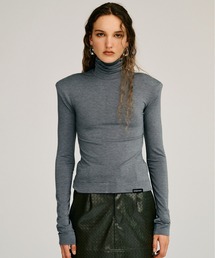 【2026Autumn Pre-Order】パワショルハイネックトップ / Power Shoulder High-Neck Top