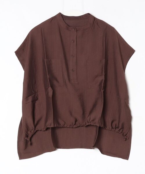 terrace(テラス)の「ドロスト付きプルオーバーポケットシャツ(Tシャツ/カットソー・レディース・ブラック/ブラウン/オフホワイト・FREE)」の8枚目の写真