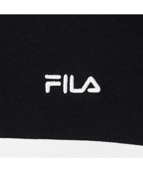 FILA（フィラ）の「COLOR BLOCK SWEAT SHIRT / カラーブロック スウェットシャツ（スウェット・メンズ・ブラック/ネイビー/ダークグリーン・M/L/XL）」の5枚目の写真