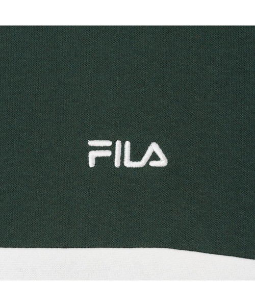 FILA（フィラ）の「COLOR BLOCK SWEAT SHIRT / カラーブロック スウェットシャツ（スウェット・メンズ・ブラック/ネイビー/ダークグリーン・M/L/XL）」の7枚目の写真