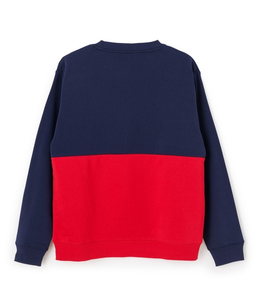 FILA（フィラ）の「COLOR BLOCK SWEAT SHIRT / カラーブロック スウェットシャツ（スウェット・メンズ・ブラック/ネイビー/ダークグリーン・M/L/XL）」の8枚目の写真