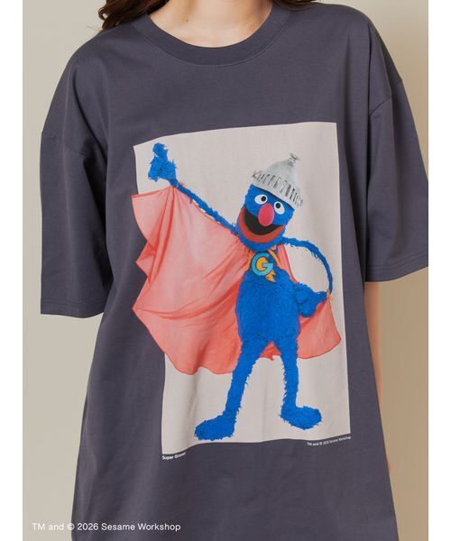SESAME STREET(セサミストリート)の「フォトアートTシャツ(Tシャツ/カットソー・レディース・ホワイト/ライトグレー/ネイビー・L/M)」の9枚目の写真
