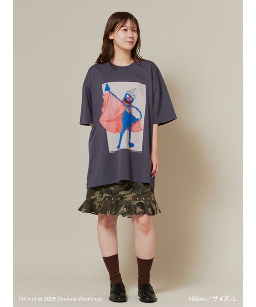 SESAME STREET(セサミストリート)の「フォトアートTシャツ(Tシャツ/カットソー・レディース・ホワイト/ライトグレー/ネイビー・L/M)」の11枚目の写真