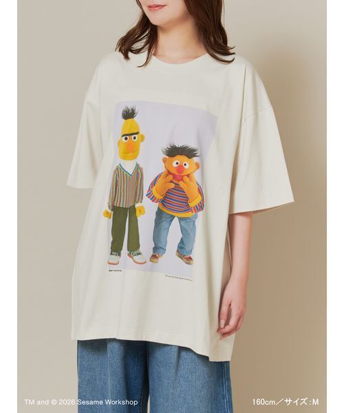 SESAME STREET(セサミストリート)の「フォトアートTシャツ(Tシャツ/カットソー・レディース・ホワイト/ライトグレー/ネイビー・L/M)」の13枚目の写真