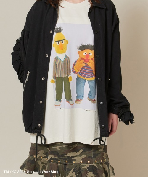 SESAME STREET(セサミストリート)の「フォトアートTシャツ(Tシャツ/カットソー・レディース・ホワイト/ライトグレー/ネイビー・L/M)」の22枚目の写真