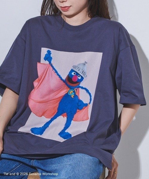 SESAME STREET(セサミストリート)の「フォトアートTシャツ(Tシャツ/カットソー・レディース・ホワイト/ライトグレー/ネイビー・L/M)」の21枚目の写真