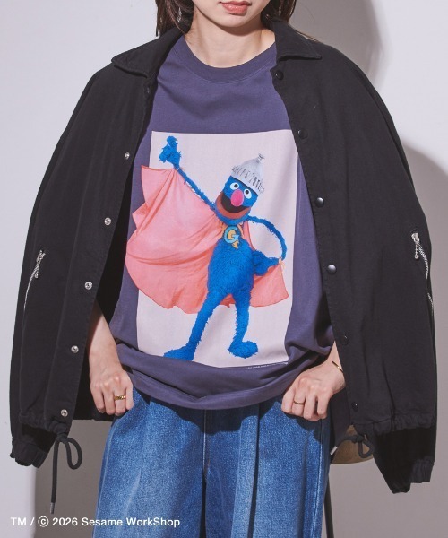 SESAME STREET(セサミストリート)の「フォトアートTシャツ(Tシャツ/カットソー・レディース・ホワイト/ライトグレー/ネイビー・L/M)」の18枚目の写真