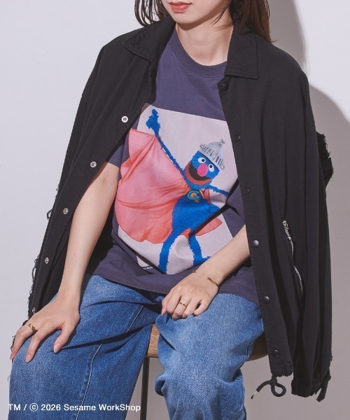 SESAME STREET(セサミストリート)の「フォトアートTシャツ(Tシャツ/カットソー・レディース・ホワイト/ライトグレー/ネイビー・L/M)」の20枚目の写真