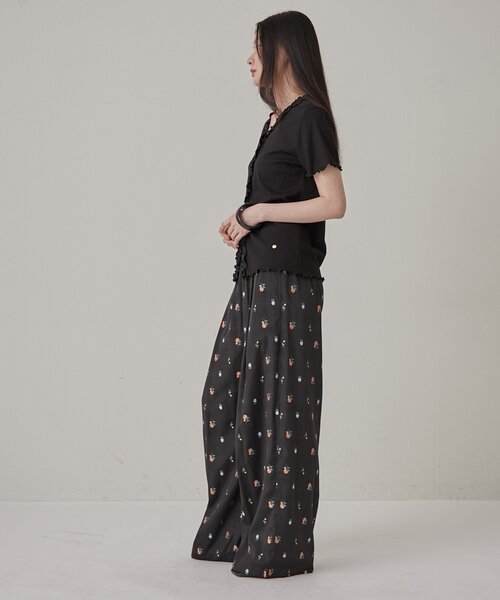 Omekashi(オメカシ)の「【リバイバル/チャーム付き】半袖フリルカーディガン(Tシャツ/カットソー・レディース・アイボリー/ブラック/ブラウン・FREE)」の18枚目の写真